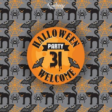 scary seamless pattern for halloween party