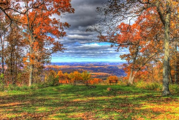 scenic overlook in blue mound state park wisconsin