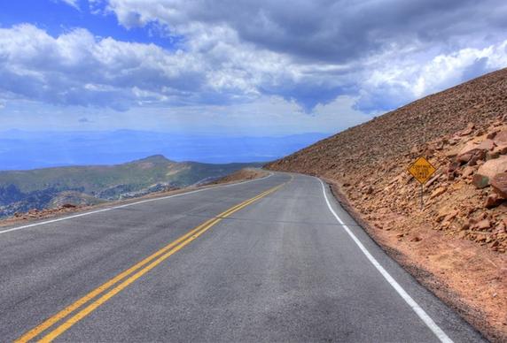 scenic roadway at pikes peak colorado