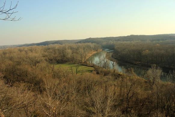 scenic view of park at castlewood state park missouri