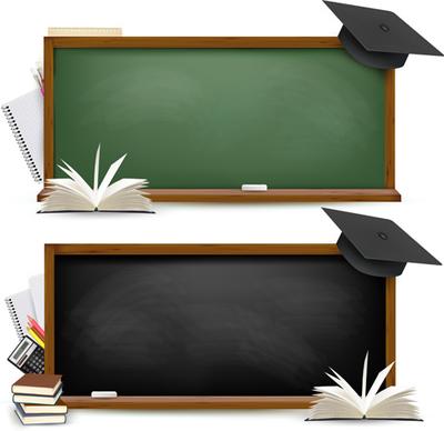 school blackboard design vector background