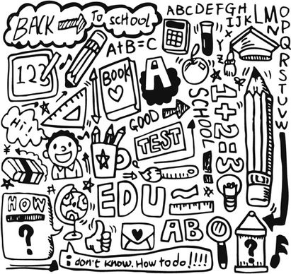 school drawn creative vector