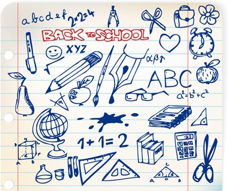 school drawn creative vector