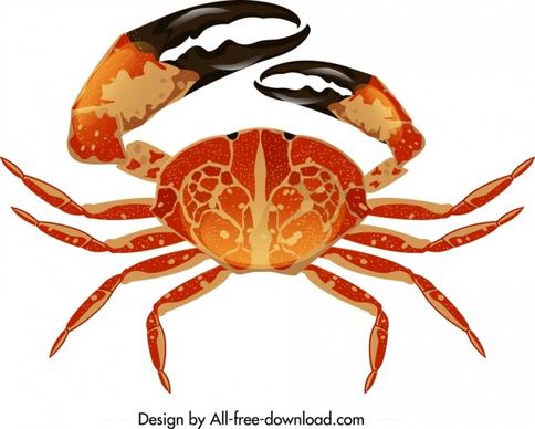 sea crab icon shiny modern design
