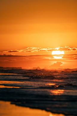 sea scenery picture dynamic waves twilight sun