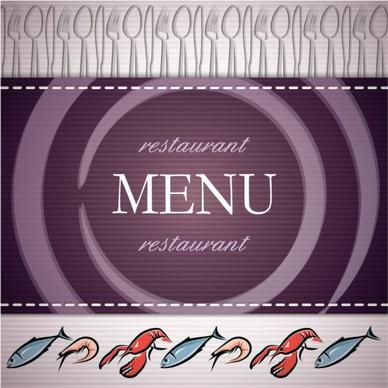 seafood menu background vector