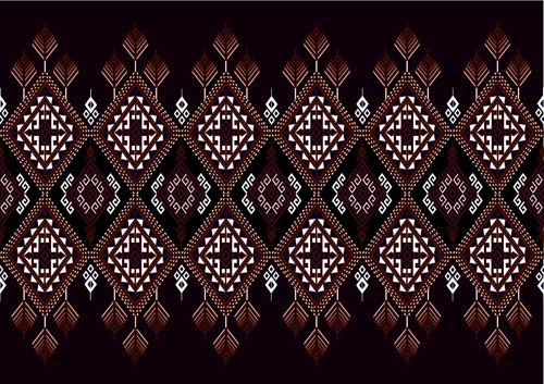 seamless ethnic pattern design vector