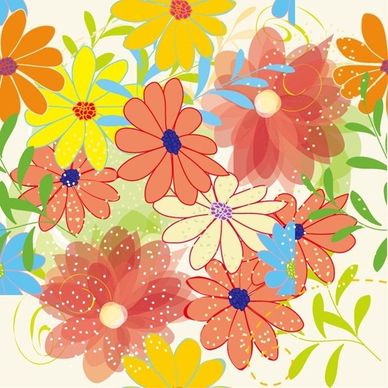 seamless flower pattern background vector graphic