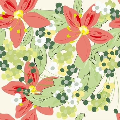 seamless flower pattern vector illustration