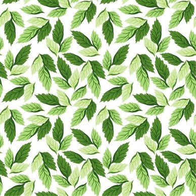 Seamless Leaf Pattern Vector Background