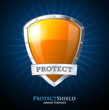 security protect shield background vector