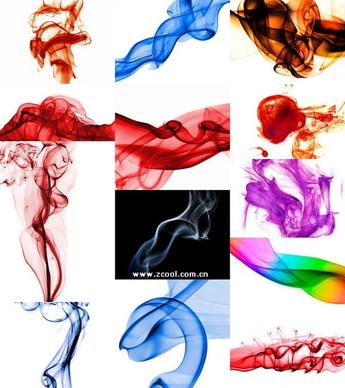 selection of abstract colored smoke highdefinition picture on