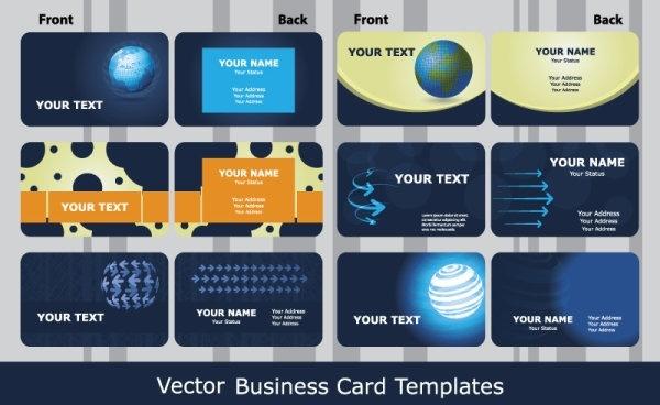 sense of business card templates technology blue 01 vector