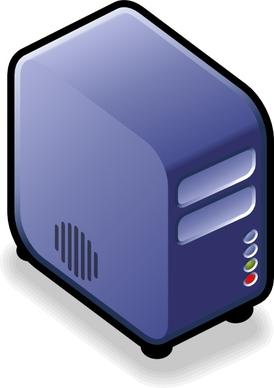 Server Small Case Icon Blue clip art
