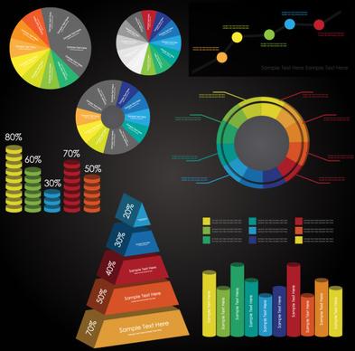 set elements of infographics