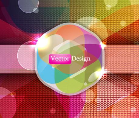 set of abstract shiny vector background