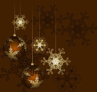 set of bright christmas card elements vector