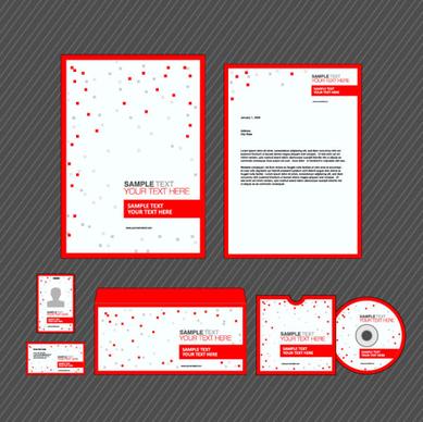set of business identity kit template design vector