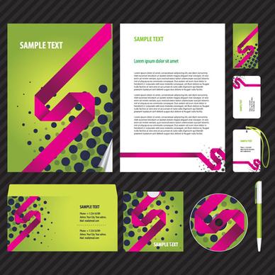 set of business kit mix vector graphic