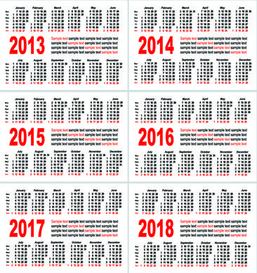 set of calendars14 creative design vector