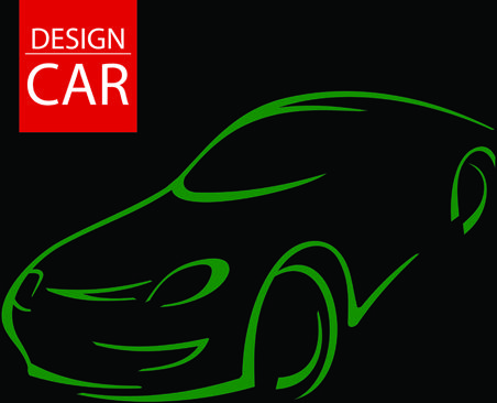 set of car design elements vector graphic
