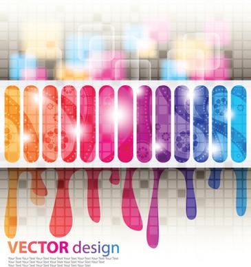set of color abstract vector background art