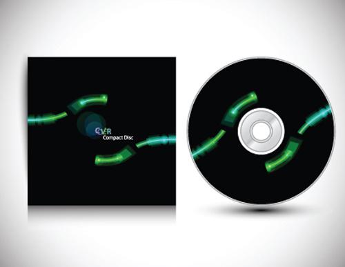 set of creative cd cover design vector graphics