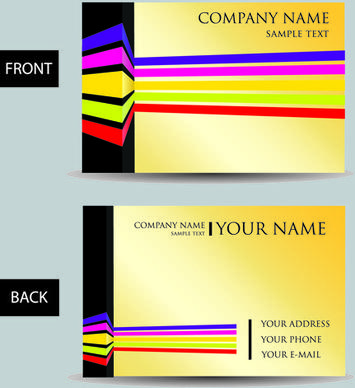 set of creative modern business cards vector