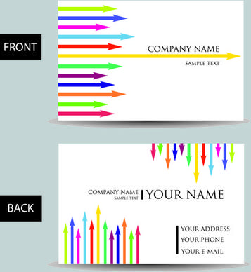 set of creative modern business cards vector