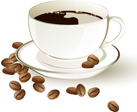 set of cup with coffee design vector