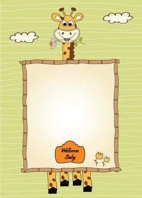 set of cute children frame vector graphic
