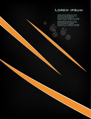 set of dark cover brochure vector background