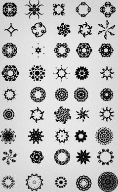 set of decorative pattern elements vector