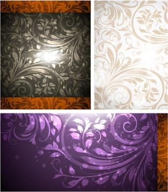 set of different backgrounds vector mix