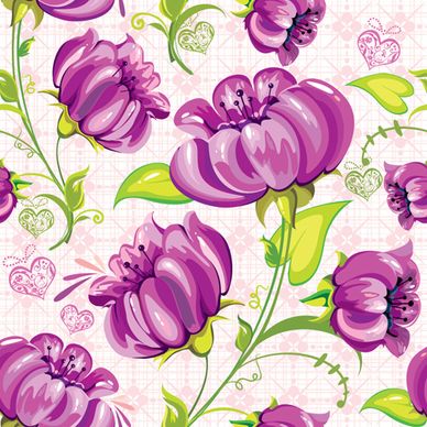 set of different flower pattern elements vector