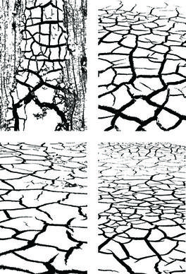 set of dry land pattern design vector graphic