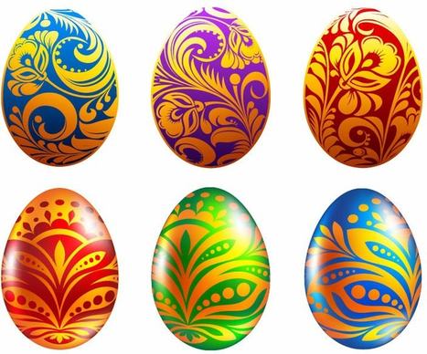 Set of Easter Eggs Vector Illustration