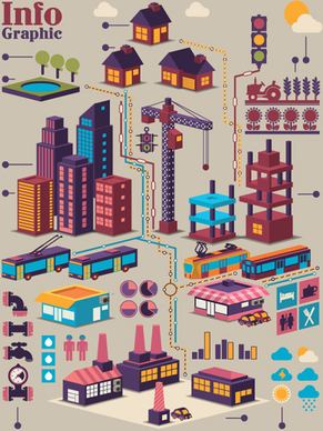 set of economy elements infographics design vector