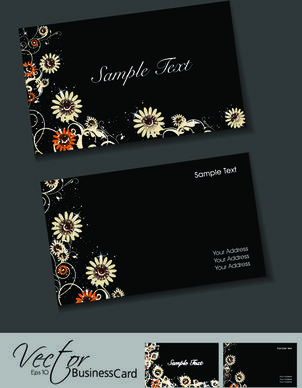 set of elegant business cards vector