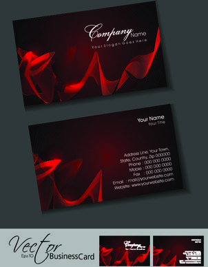 set of elegant business cards vector