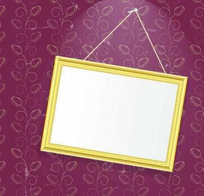 set of empty frame hanging on the wall vector graphic