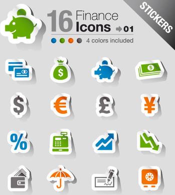 set of eps icon stickers elements