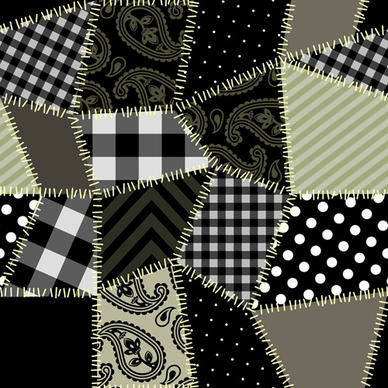 set of fabric patterns vector