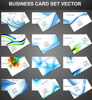 set of fashion business cards design vector