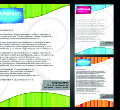set of flyer cover and business card vector