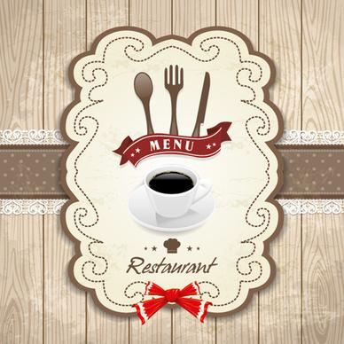 set of food elegant cards design elements vector