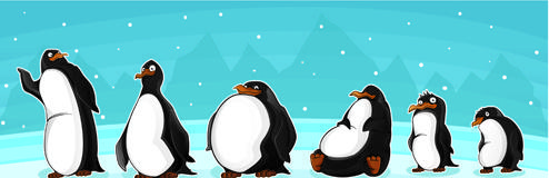 set of funny animals vector penguin