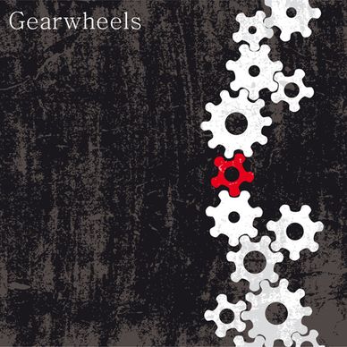 set of gears assemble vector backgrounds