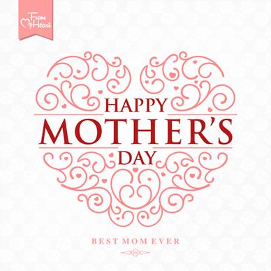 set of happy mother039s day art background vector
