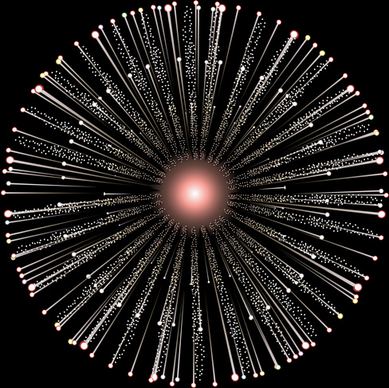 set of holiday fireworks design vector